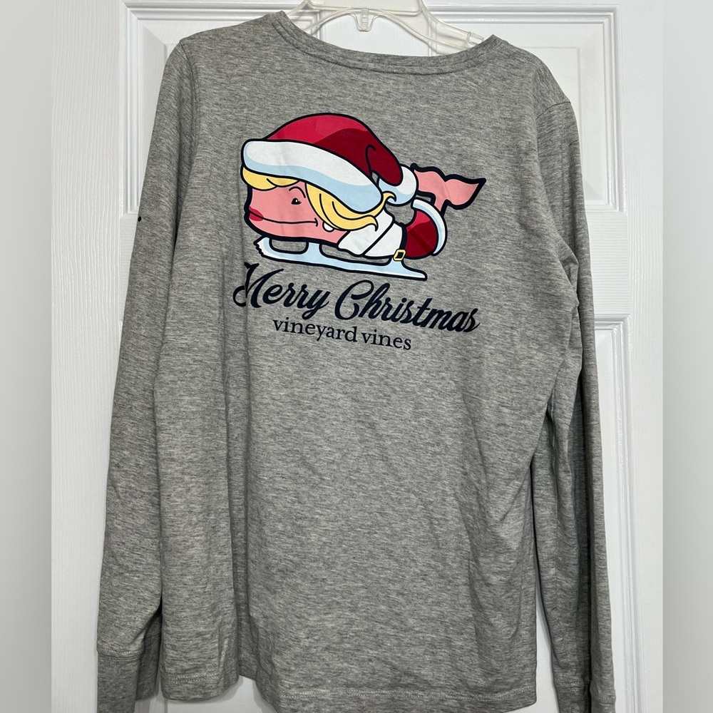 Vineyard Vines Santa Mrs. Claus Christmas top Small